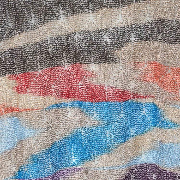 Pre Owned Missoni Mare Multicolor Lurex Knit Cover Up Tunic L