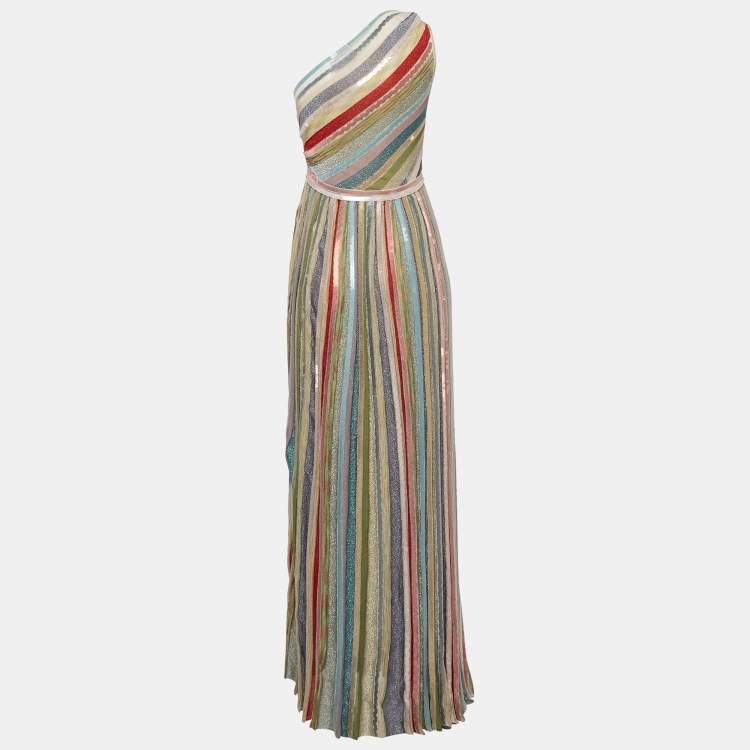 ワンピース MISSONI Woman Dress Multicolor DS25SG1UBR00ZW S6142 Zigzag one-shoulder beach dress in multicoloured - Missoni