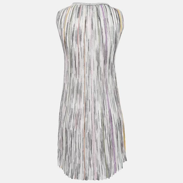 Pre Owned Missoni Multicolor Sequin Embellished Stripe Knitted Mini Dress S