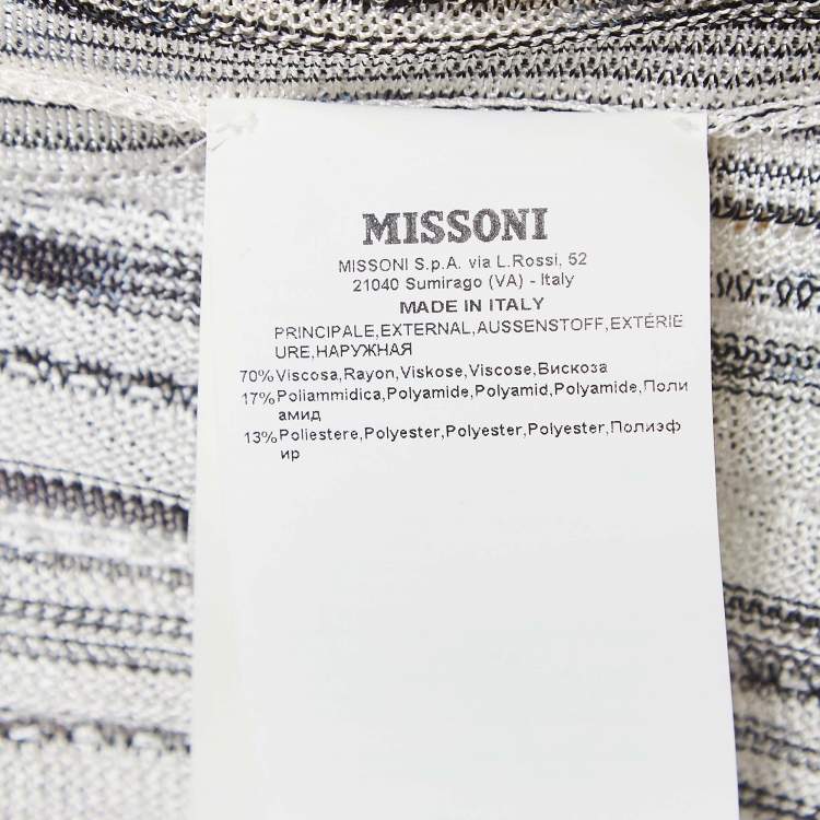 Pre Owned Missoni Multicolor Sequin Embellished Stripe Knitted Mini Dress S