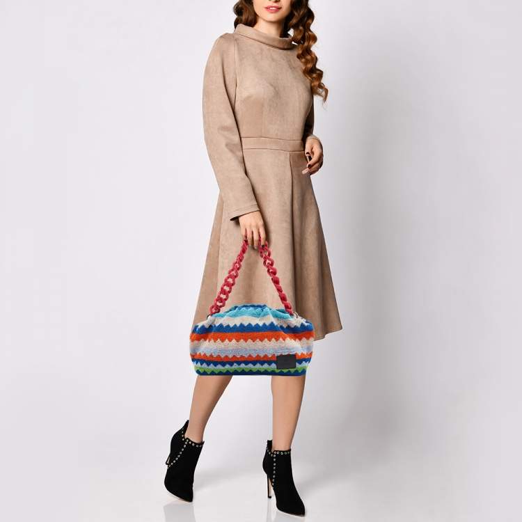 Pre Owned Missoni Multicolor Fabric Shoulder Bag