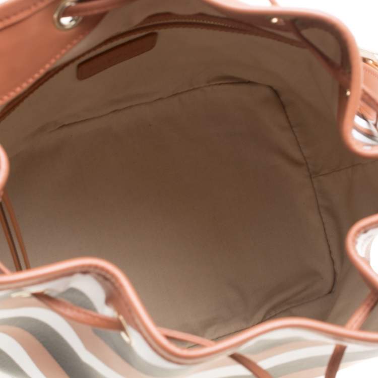Pre Owned Missoni Brown/Multicolor Printed Bucket Bag