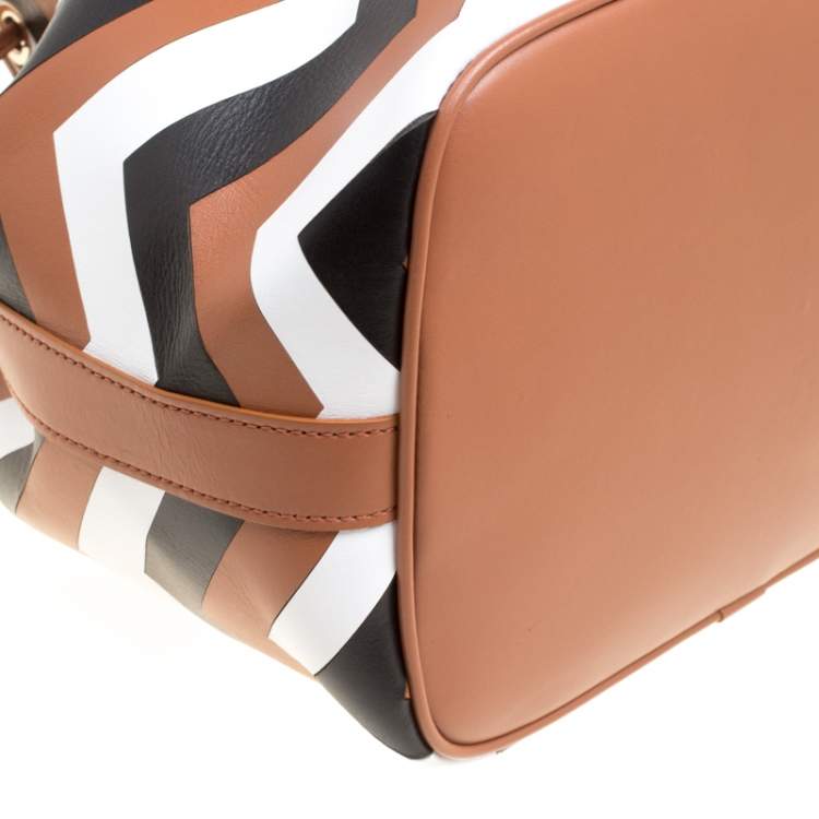 Pre Owned Missoni Brown/Multicolor Printed Bucket Bag