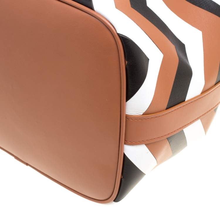 Pre Owned Missoni Brown/Multicolor Printed Bucket Bag