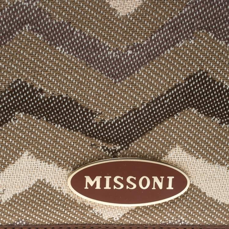 Pre Owned Missoni Multicolor Zigzag Print Canvas Continental Wallet