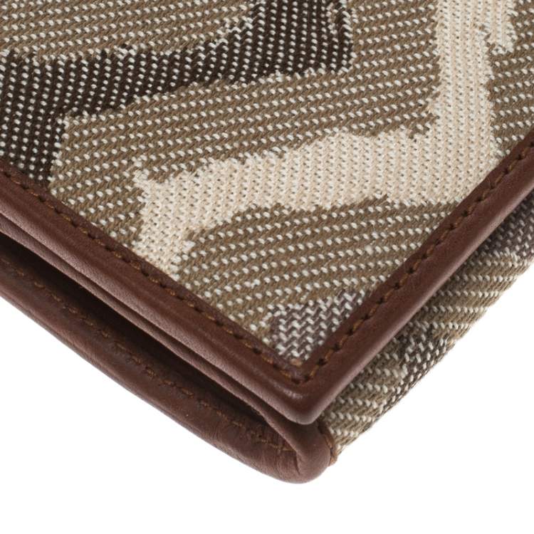 Pre Owned Missoni Multicolor Zigzag Print Canvas Continental Wallet