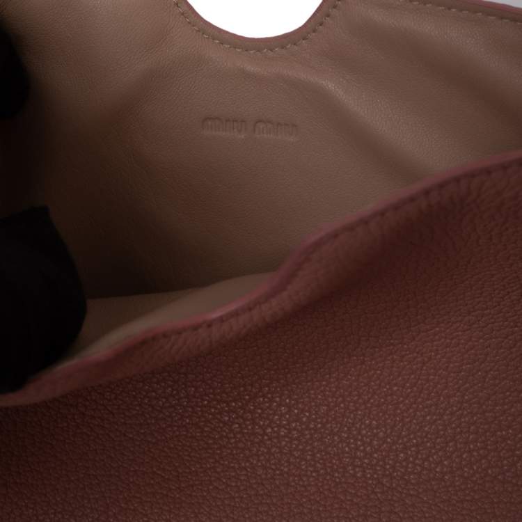 Pre Owned Miu Miu Pink Leather Studded iPad Case