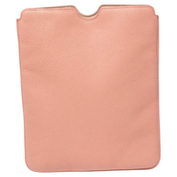 Pre Owned Miu Miu Pink Leather Studded iPad Case