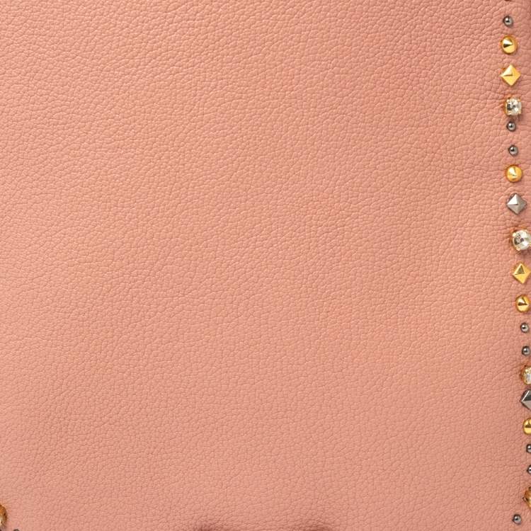 Pre Owned Miu Miu Pink Leather Studded iPad Case