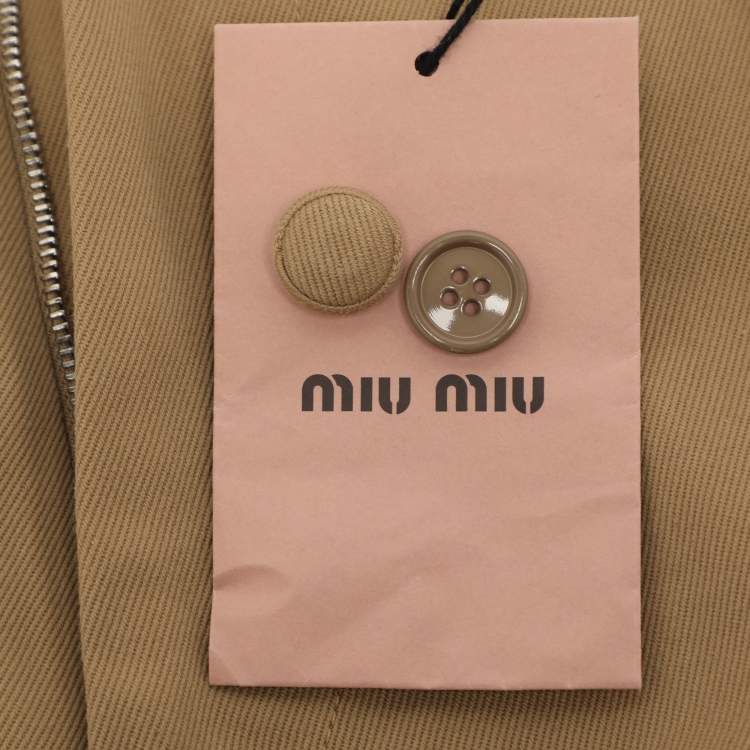 Pre Owned Miu Miu Brown Cotton Trouser S