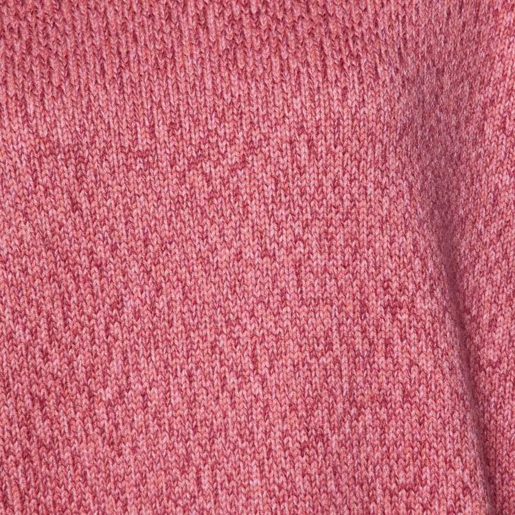 Pre Owned Miu Miu Pink Cashmere Wool Turtleneck Sweater Dress XS
