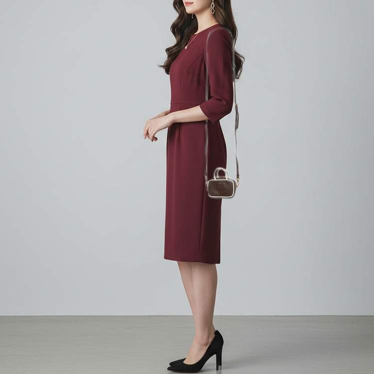 Pre Owned Miu Miu Beau Micro Brown/White Leather Crossbody Bag