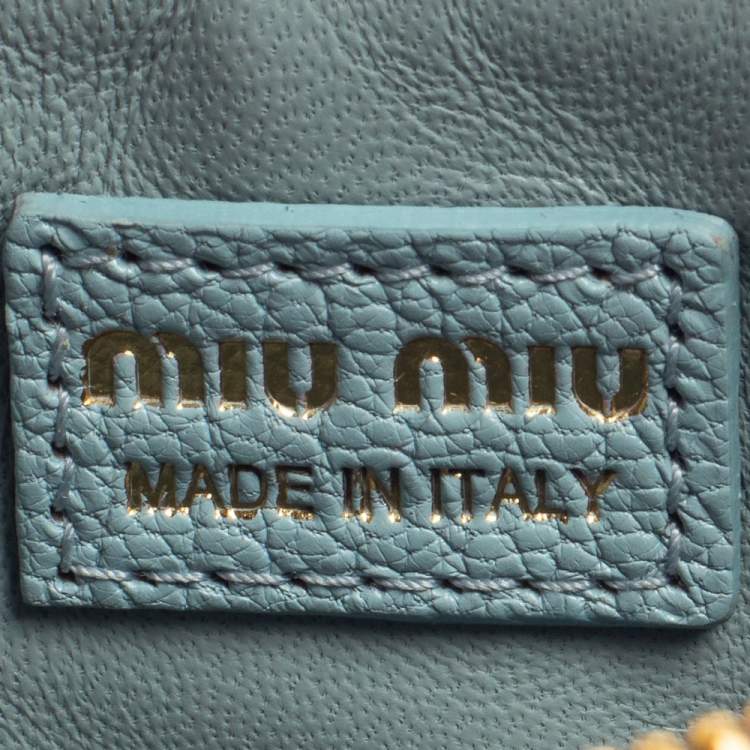 Pre Owned Miu Miu Multicolor Leather Zip Card Holder  