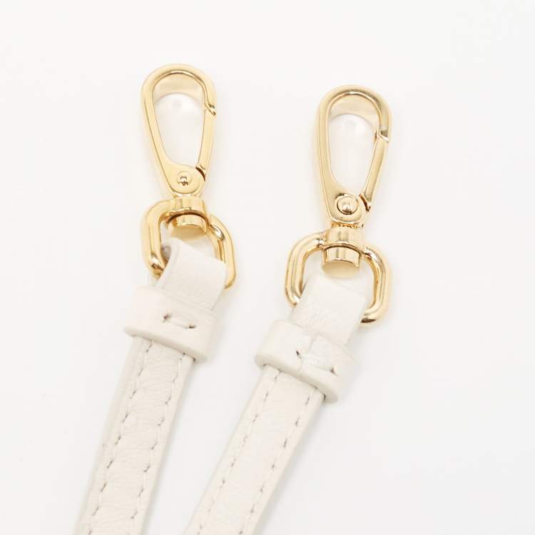 Pre Owned Miu Miu Off White Matelassé Leather Mini Wander Crossbody Bag