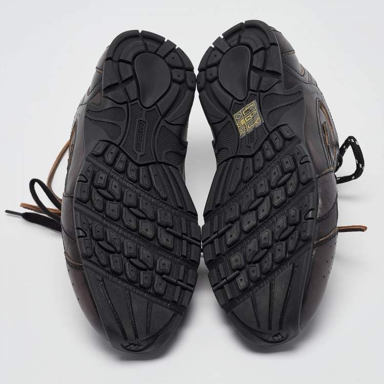 Pre Owned Miu Miu X New Balance Brown/Black Leather 530 SL Sneakers Size 38