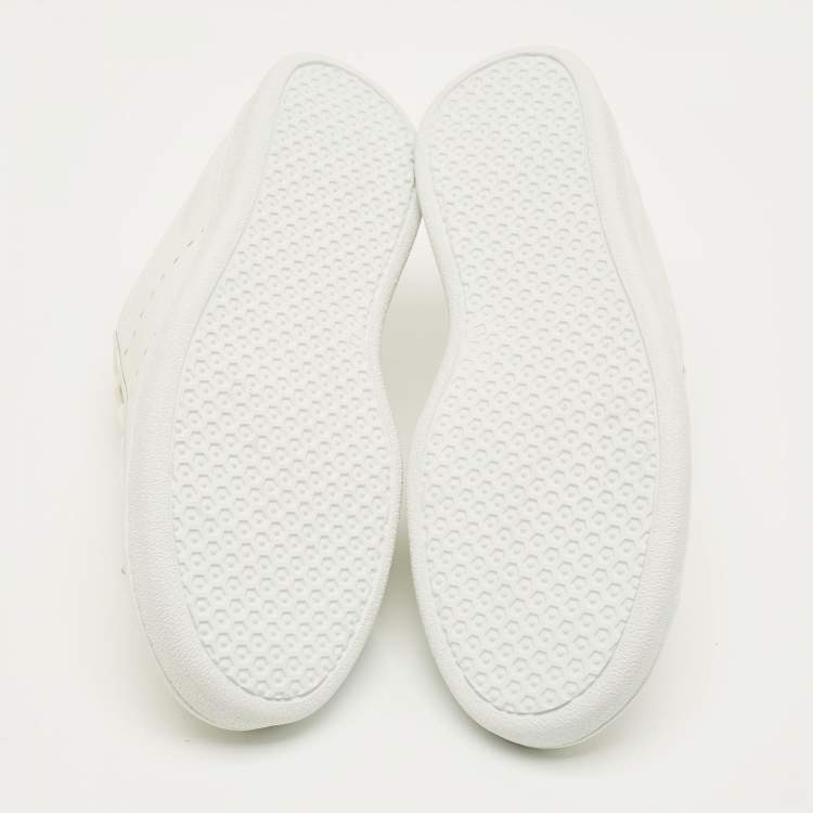 Pre Owned Miu Miu Size 41 White Leather Low Top Sneakers