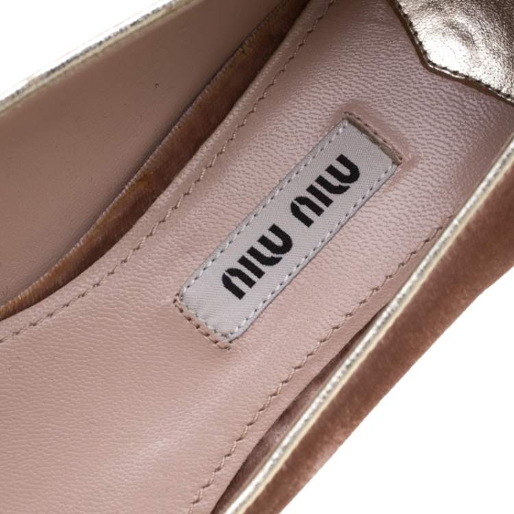 Pre Owned Miu Miu Pale Pink Velvet Crystal Embellished Cap Toe Smoking Slippers Size 37