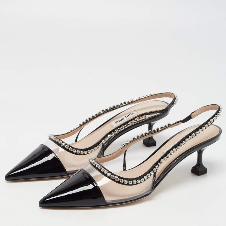 Miu Miu Women's Patent Slingback Pumps