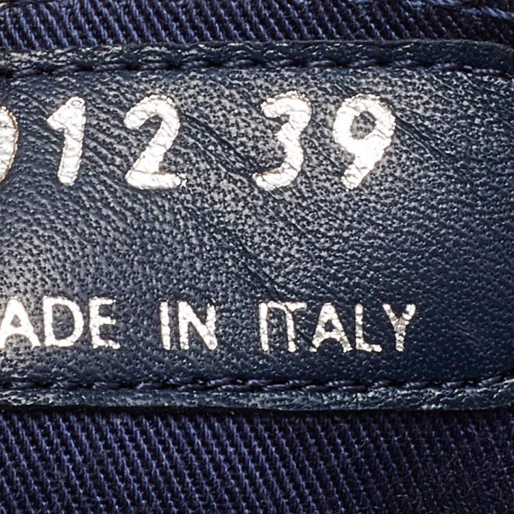 Pre Owned Miu Miu Navy Blue Denim Gabardine Platform Sneakers Size 39