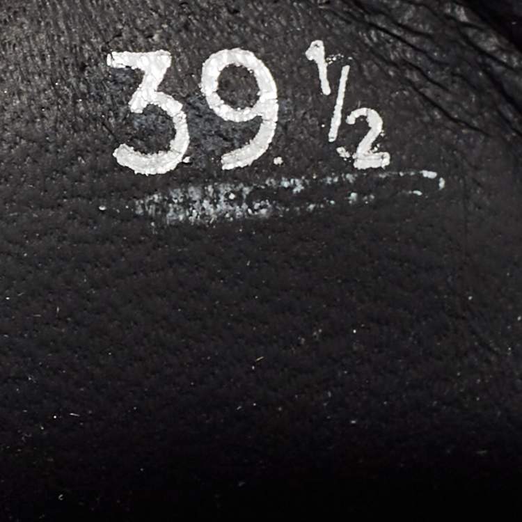 Pre Owned Miu Miu Black Leather Slip On Loafers Size 39.5