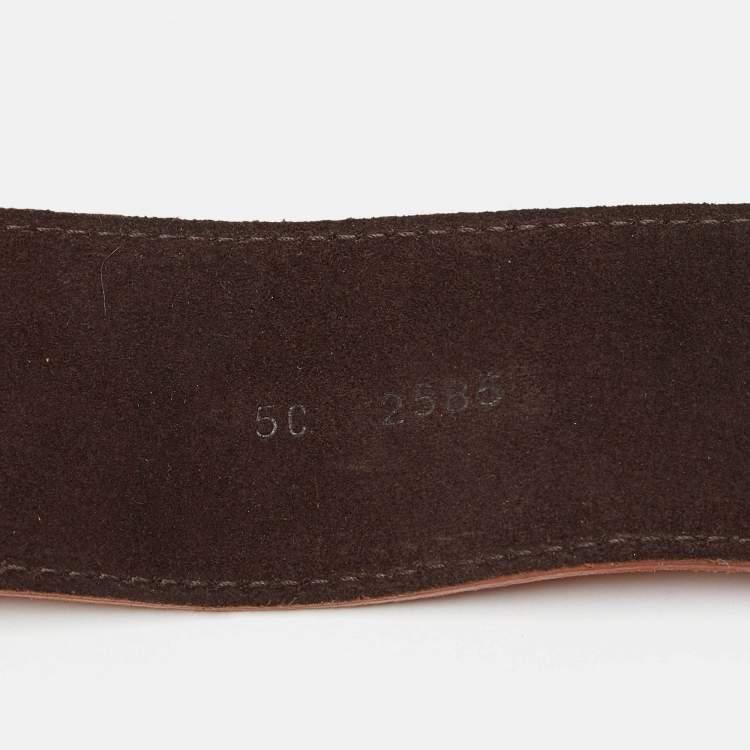 Pre Owned Miu Miu Orange Suede Clasp Belt 70 CM