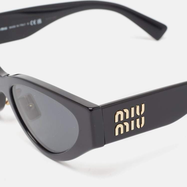 Pre Owned Miu Miu Black SMU03Z  Frame Cat Eye Sunglasses