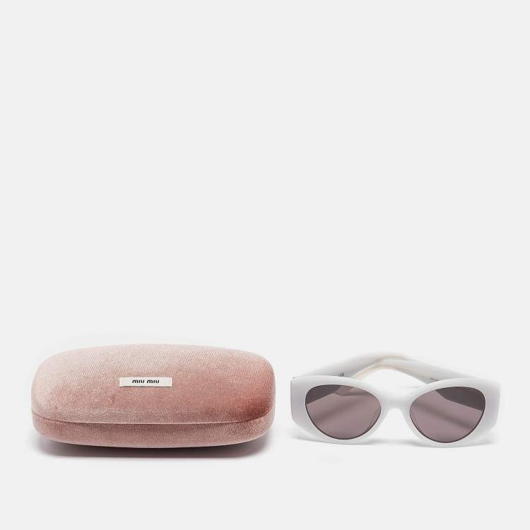 Pre Owned Miu Miu Light Grey/Black Gradient SMU03W Cat Eye Sunglasses