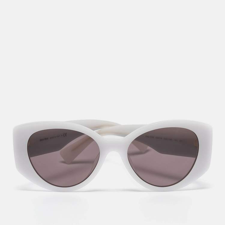 Pre Owned Miu Miu Light Grey/Black Gradient SMU03W Cat Eye Sunglasses