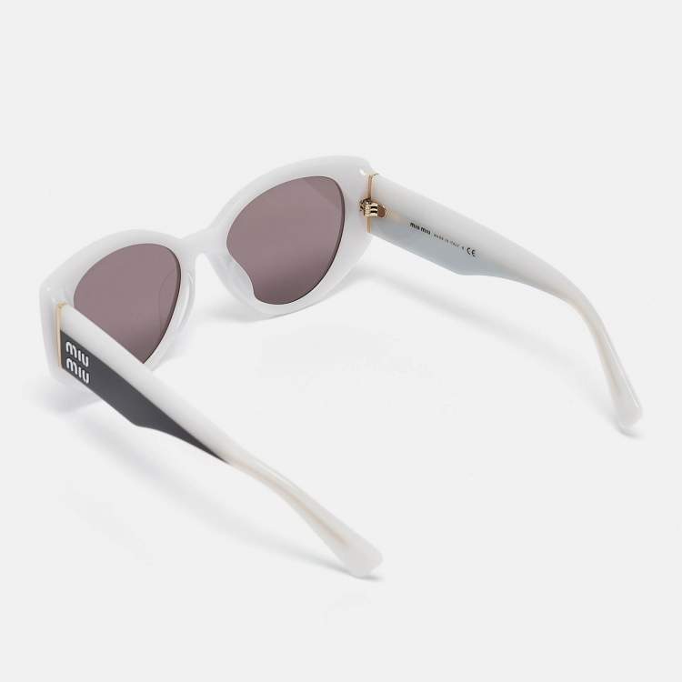 Pre Owned Miu Miu Light Grey/Black Gradient SMU03W Cat Eye Sunglasses
