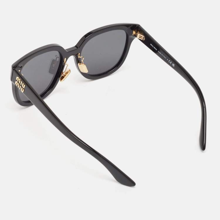 Pre Owned Miu Miu Black SMU01Z Square Sunglasses