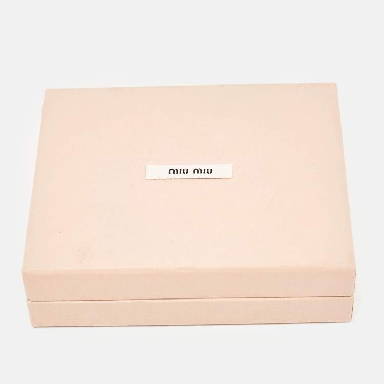 Pre Owned Miu Miu Silver Tone Crystal and Pearl Drop Earrings