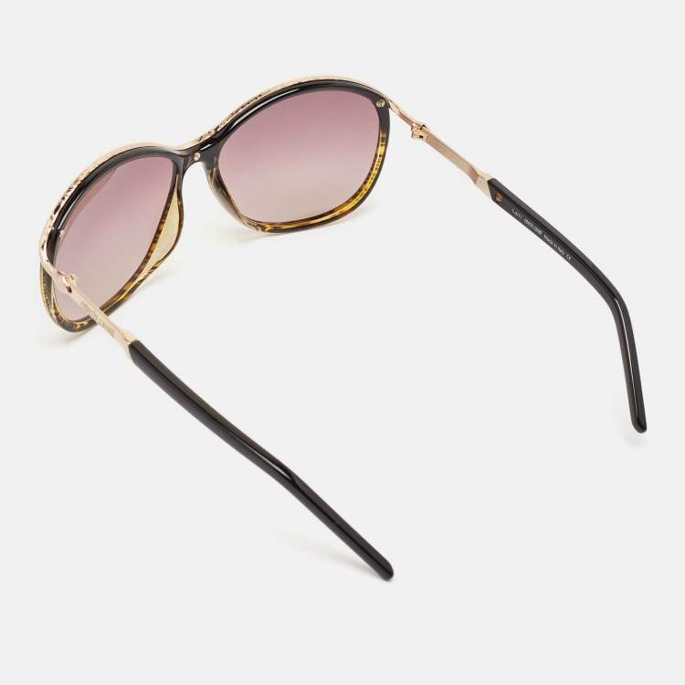Pre Owned Roberto Cavalli Black Gradient Stella Alpina 662S Oversized Sunglasses