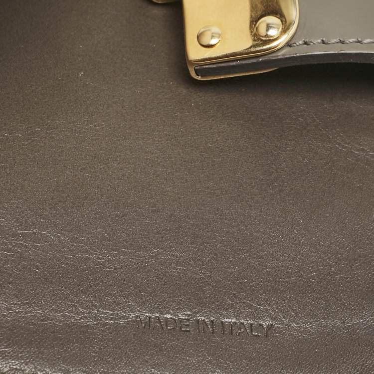 Pre Owned Miu Miu Grey Brushed Leather Agenda Cover