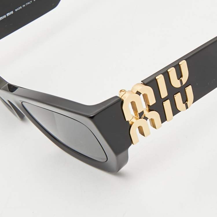 Pre Owned Miu Miu Black SMU09W Rectangular Sunglasses