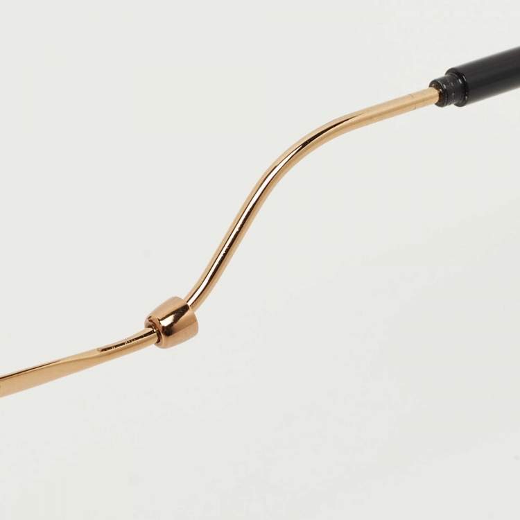 Pre Owned Miu Miu Black/Gold SMU 55R Butterfly Sunglasses