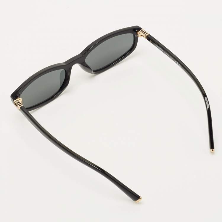 Pre Owned Miu Miu Black SMU A06 Oval Sunglasses