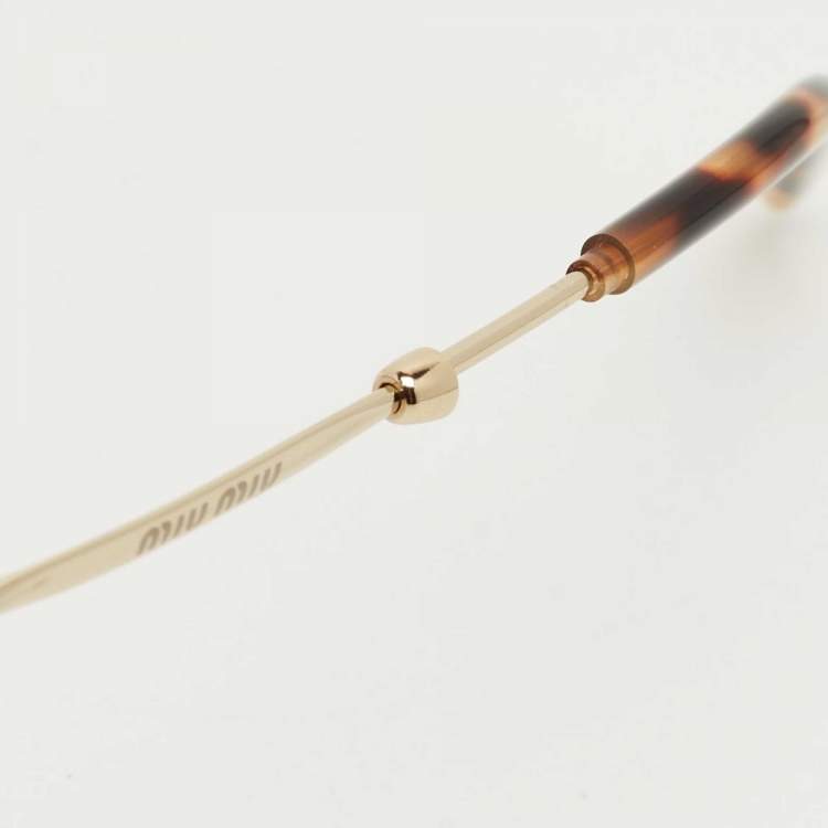 Pre Owned Miu Miu Brown Gradient SMU 51V Crystal Shield Sunglasses