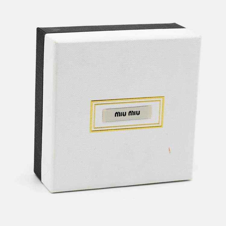 Pre Owned Miu Miu Crystals Gold Tone Earrings