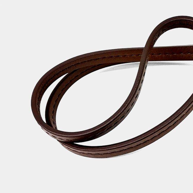 Pre Owned Miu Miu Brown/Pink Leather Keychain