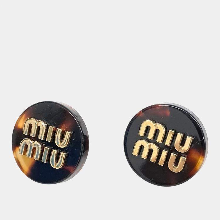 Pre Owned Miu Miu Clip-On Earrings (5IO104)