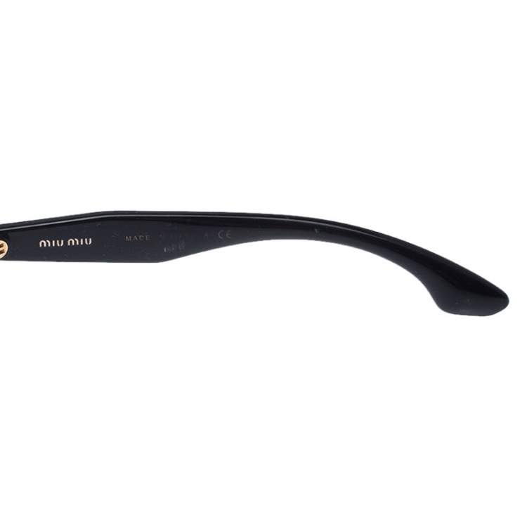 Pre Owned Miu Miu Black/Brown Gradient SMU 54Q Stardust Sunglasses 