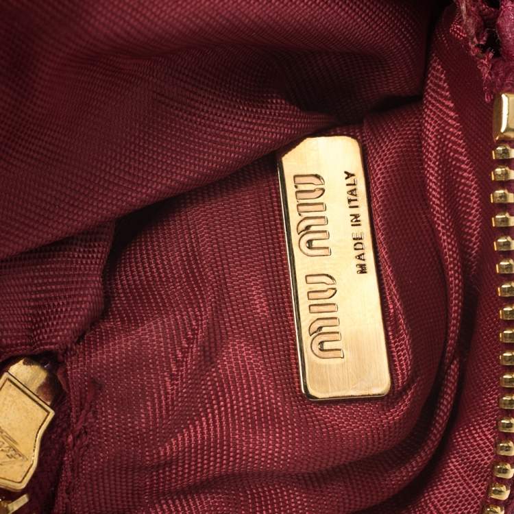 Pre Owned Miu Miu Red Leather Heart Coin Purse