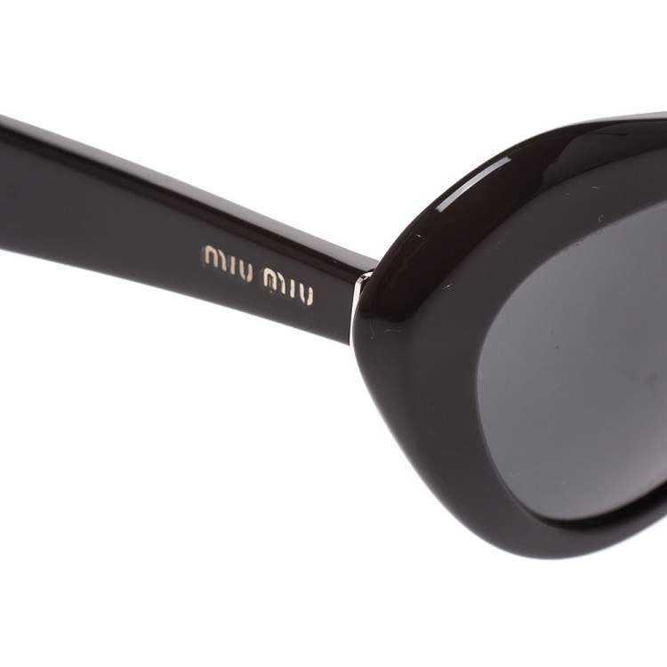 Pre Owned Miu Miu Black SMU01N Cateye Sunglasses