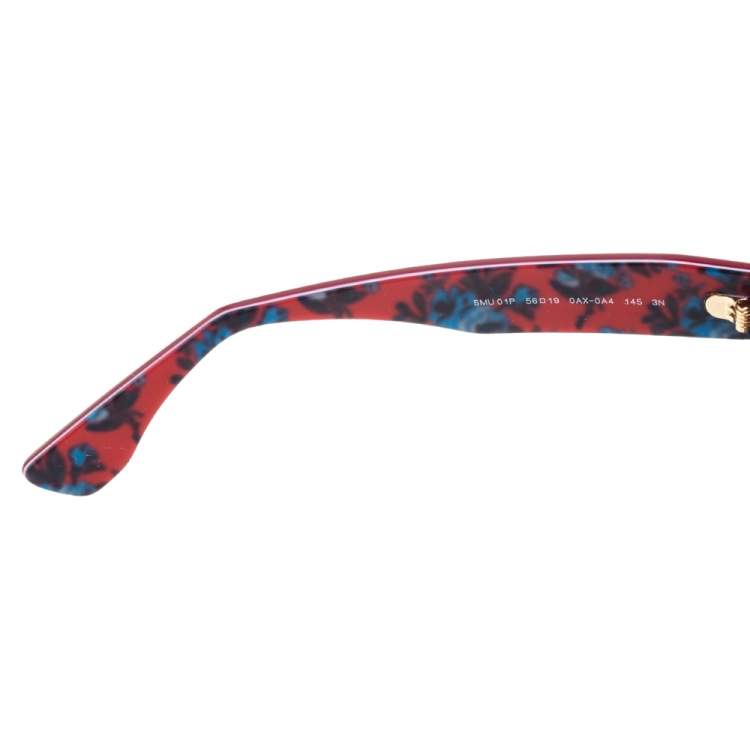 Pre Owned Miu Miu Blue/Red Gradient SMU01P Cat Eye Sunglasses