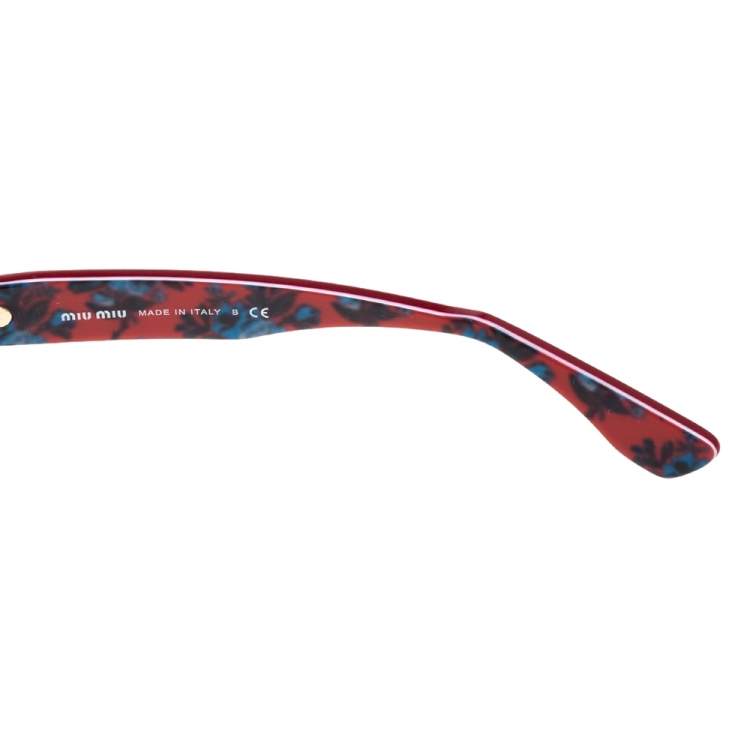 Pre Owned Miu Miu Blue/Red Gradient SMU01P Cat Eye Sunglasses