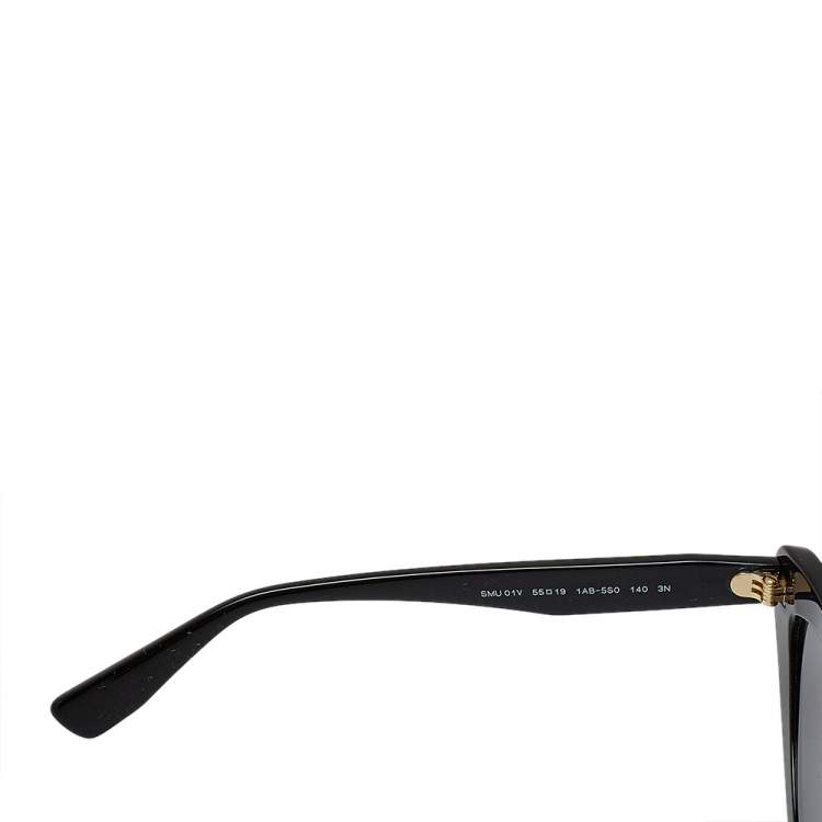 Pre Owned Miu Miu Black / Grey SMU 01V Cat Eye Sunglasses