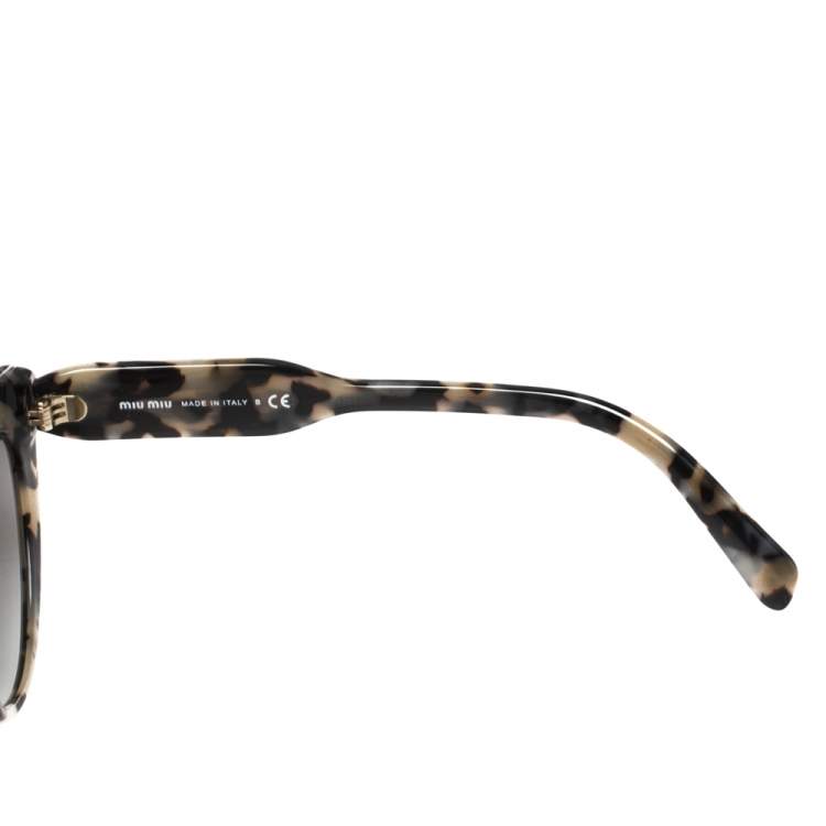 Pre Owned Miu Miu Black/Beige Havana SMU05T Cat Eye Sunglasses