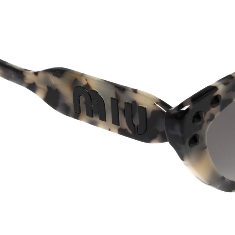 Pre Owned Miu Miu Black/Beige Havana SMU05T Cat Eye Sunglasses