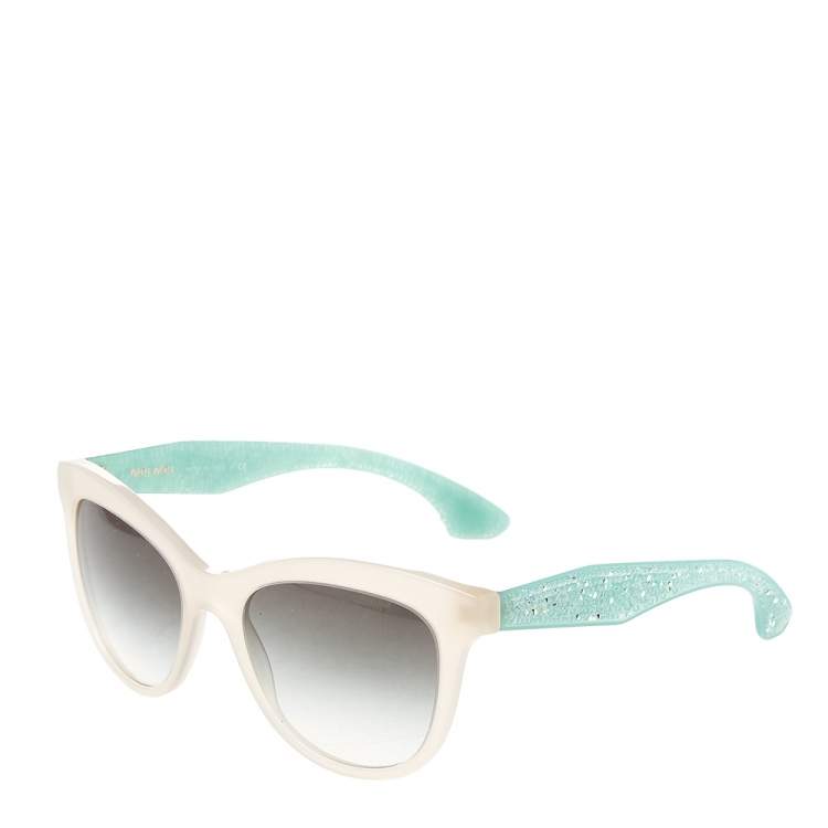 Pre Owned Miu Miu Green/Grey Gradient SMU10P Wayfarer Sunglasses