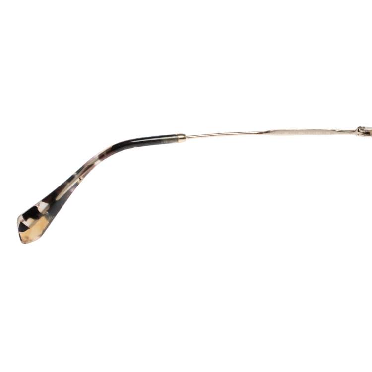 مملوكة مسبقًا Miu Miu Black Acetate SMU 08R Gradient Round Sunglasses